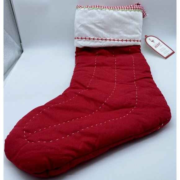 Pottery Barn Kids sophie Stocking Santa Train Christmas Holiday Xmas Quilted - Picture 5 of 12